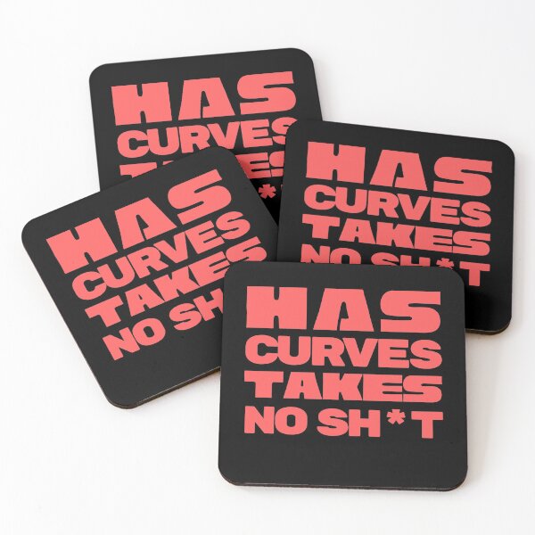 Item preview, Has Curves Takes No Sh*t - Funny Curvy Girl Design designed and sold by Adonalyn.
