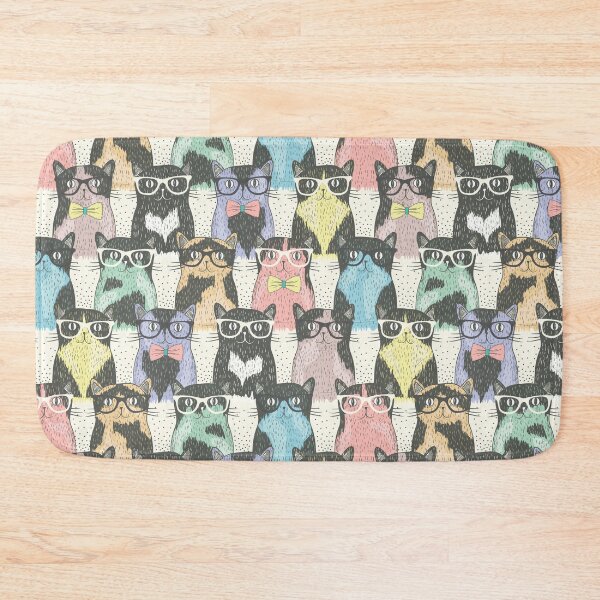 Item preview, Nerdy Cats in Bowties and Glasses designed and sold by RuthFurtado.