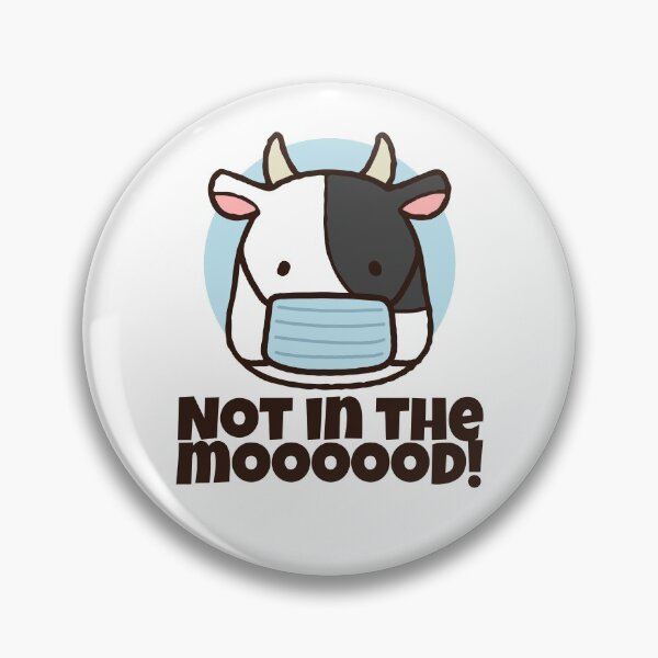 Item preview, Not In The Mood Cow Face Mask designed and sold by Maria Garcia.