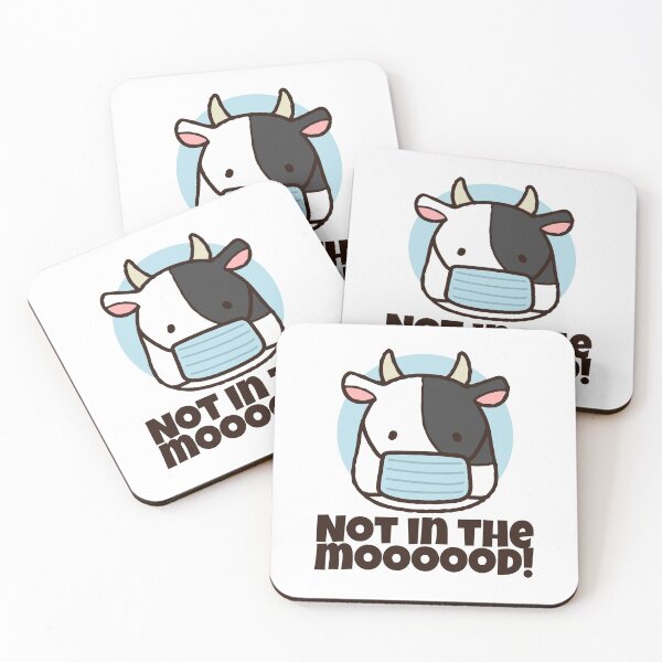 Item preview, Not In The Mood Cow Face Mask designed and sold by Maria Garcia.