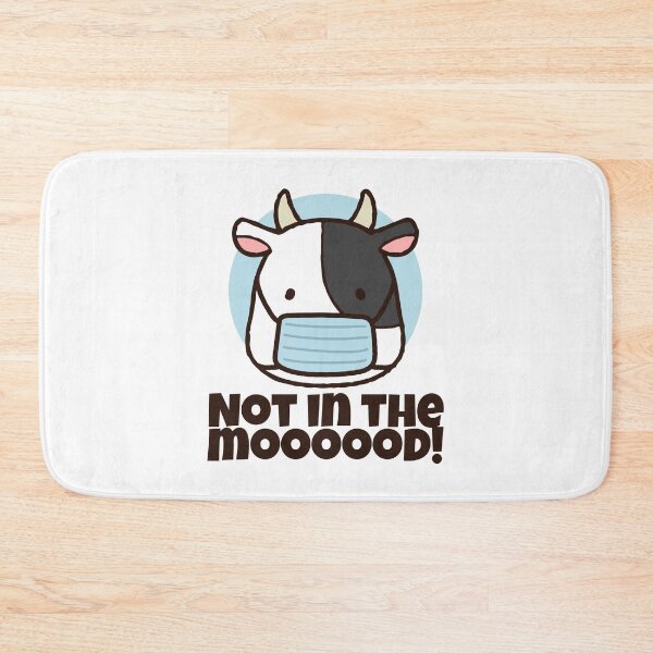 Item preview, Not In The Mood Cow Face Mask designed and sold by Maria Garcia.