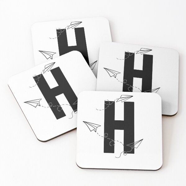 Aperçu de l'œuvre Monogramme avec des avions en papier lettre H créée et vendue par JustSeasons.