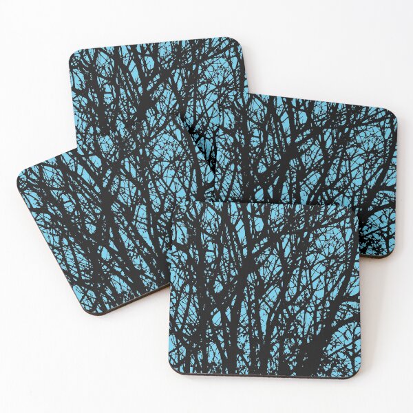 Item preview, TREE BRANCH PATTERN. SILHOUETTE. BLACK AND BLUE designed and sold by 5hertz.
