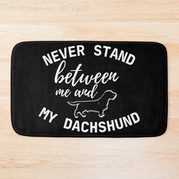 Item preview, Never stand between me and my Dachshund - Black designed and sold by TheDachshund.