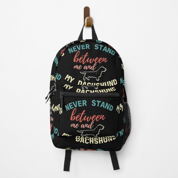 Item preview, Never stand between me and my Dachshund - Color on Black designed and sold by TheDachshund.