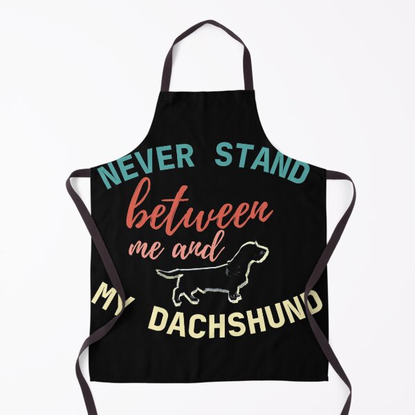 Item preview, Never stand between me and my Dachshund - Color on Black designed and sold by TheDachshund.