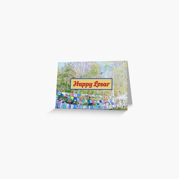 Item preview, Losar Tibetan New Year Card and Accessories - Prayer Flags Monastery designed and sold by quietmagenta.