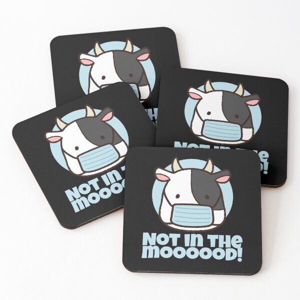 Item preview, I'm Not In The Mood Cow Face Mask designed and sold by Maria Garcia.