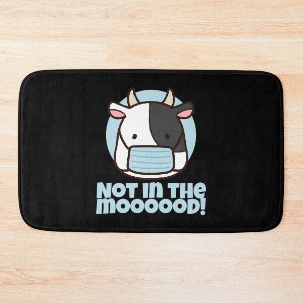 Item preview, I'm Not In The Mood Cow Face Mask designed and sold by Maria Garcia.