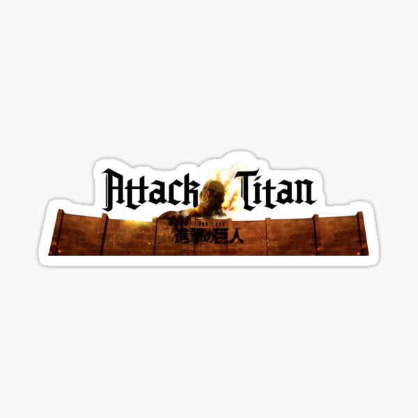 "attack of titan wall logo" Sticker for Sale by cremadesign Redbubble