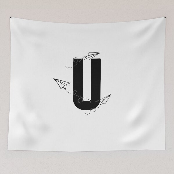 Item preview, Monogram with paper planes letter U designed and sold by JustSeasons.