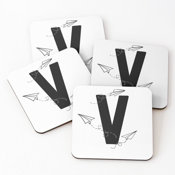 Item preview, Monogram with paper planes letter V designed and sold by JustSeasons.