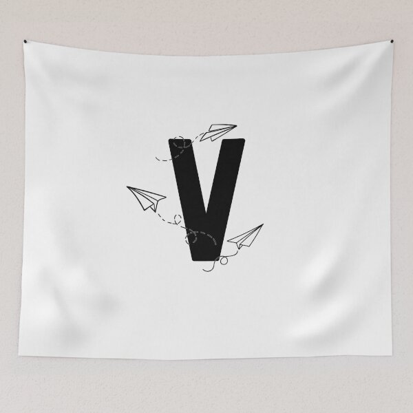 Item preview, Monogram with paper planes letter V designed and sold by JustSeasons.