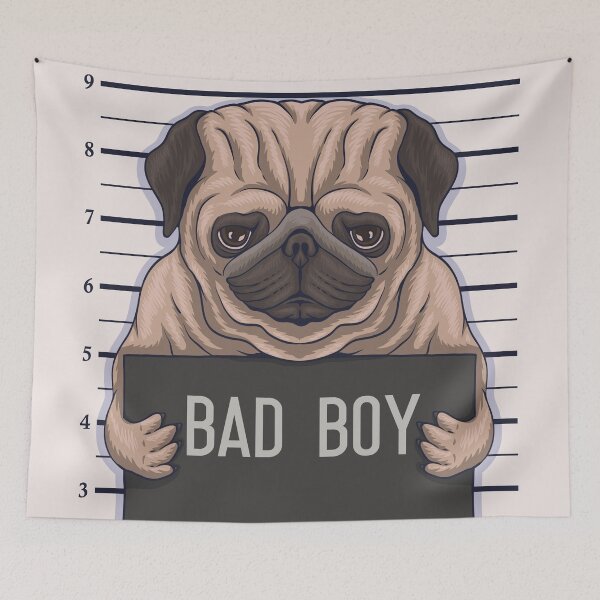 Item preview, Bad Pug Mugshot designed and sold by SLAG-Creative.
