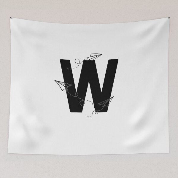 Item preview, Monogram with paper planes letter W designed and sold by JustSeasons.
