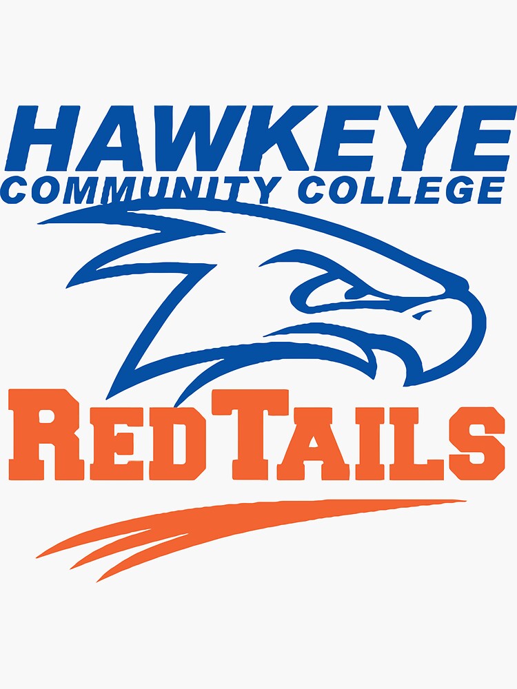 "Hawkeye Community College Redtails in Waterloo" Sticker for Sale by
