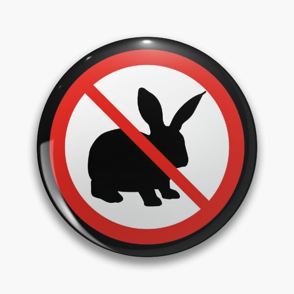 Item preview, Prohibited Sign Not allowed No bunnies rabbit designed and sold by thehappylamb.