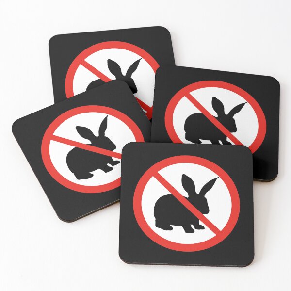 Item preview, Prohibited Sign Not allowed No bunnies rabbit designed and sold by thehappylamb.