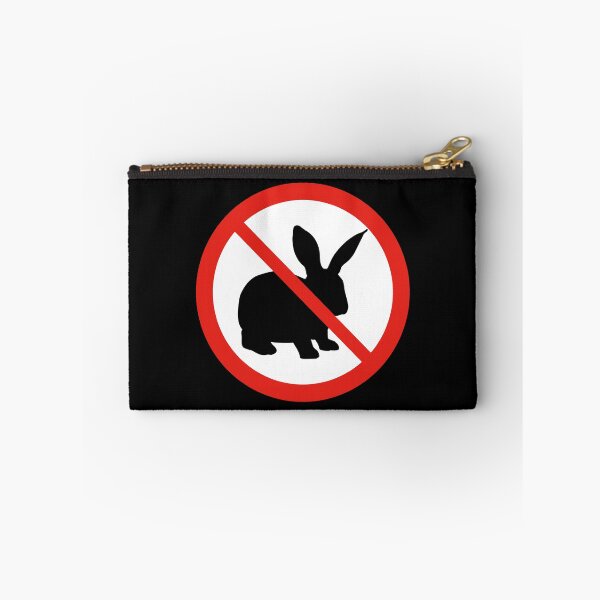 Item preview, Prohibited Sign Not allowed No bunnies rabbit designed and sold by thehappylamb.