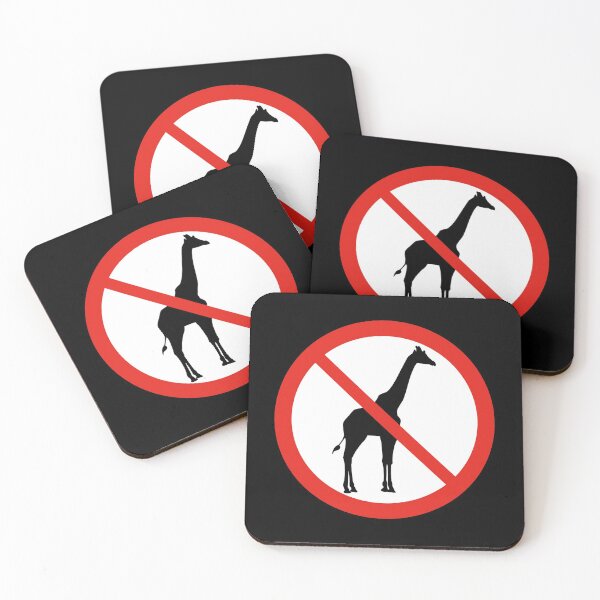 Item preview, Prohibited Sign - Not allowed - No giraffes designed and sold by thehappylamb.