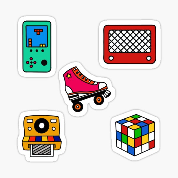 Etch A Sketch Sticker Series 2 4-pack Retro Sticker Nostalgic Sticker Toy  Sticker 