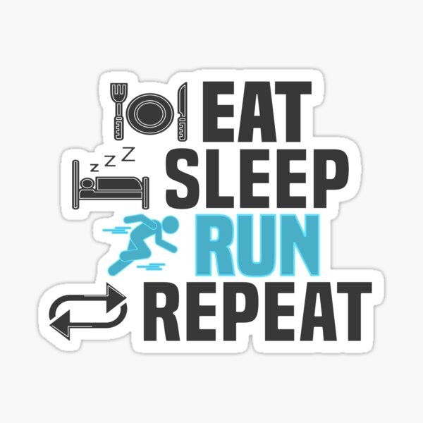 Item preview, Eat Sleep Run designed and sold by GamerGeekMedia.