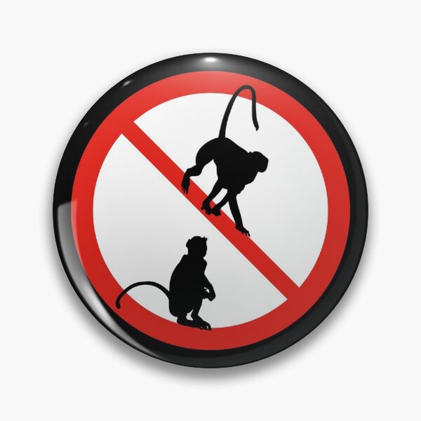 Item preview, Prohibited Sign Not allowed No acting the monkey designed and sold by thehappylamb.