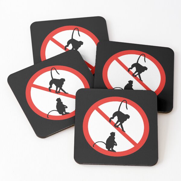 Item preview, Prohibited Sign Not allowed No acting the monkey designed and sold by thehappylamb.