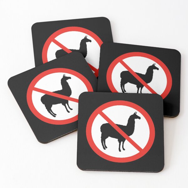Item preview, Prohibited Sign Not allowed No probllama llama designed and sold by thehappylamb.