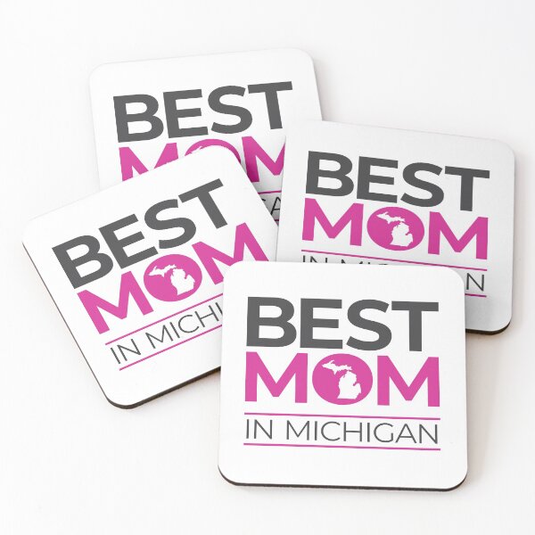 Artikelvorschau, Beste Mutter in Michigan (pink / grau) entworfen und verkauft von OddPop.