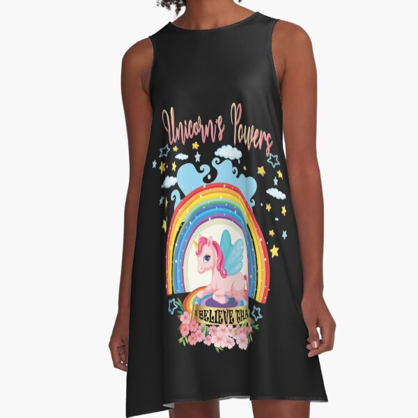 Beautiful Unicorn: Funny Unicorn Quotes A-Line Dress