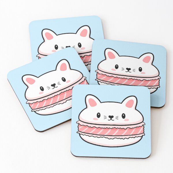 Item preview, Cat Macaron Kawaii Frech Dessert designed and sold by trajeado14.