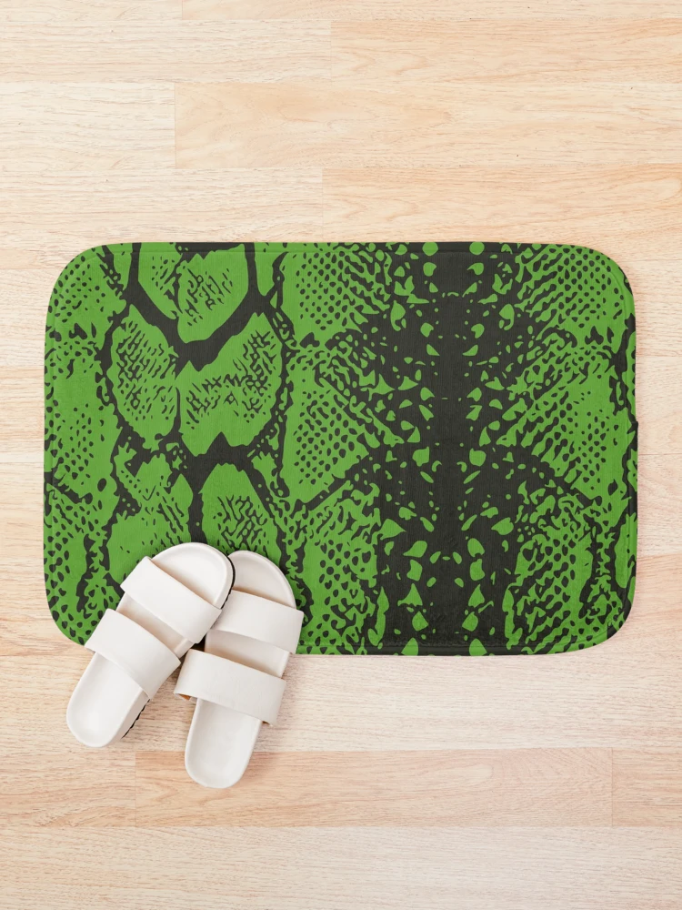 Thumbnail 1 of 6, Bath Mat, Python Skin designed and sold by DesignFantazia.