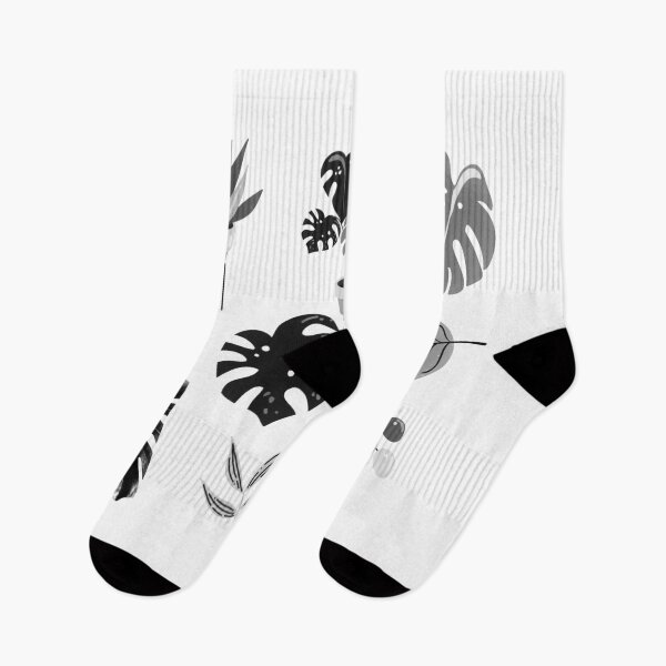 Item preview, Beautiful black and white photo of various plants and leaves collection over white background designed and sold by FCEalin.