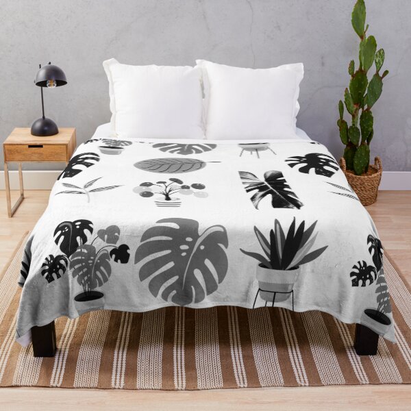 Item preview, Beautiful black and white photo of various plants and leaves collection over white background designed and sold by FCEalin.