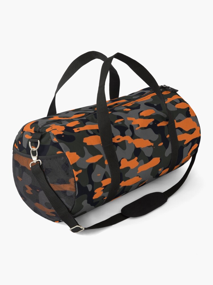 orange camo bag