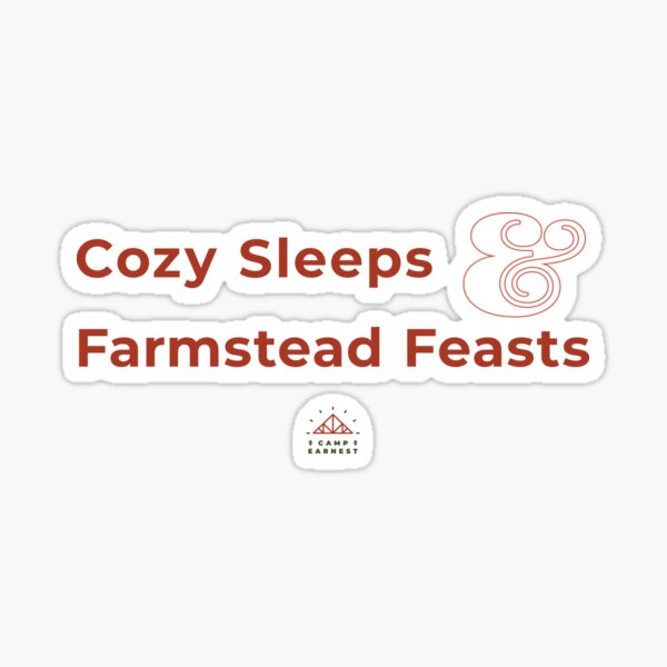 Cozy Eats & Farmstead Feasts (rust) Sticker