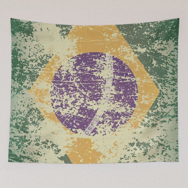 Artikelvorschau, Brasilianische Flagge, alte und rostige Textur entworfen und verkauft von Francesko221.