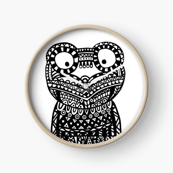 Taiwan Frog Aboriginal Pattern Design Clock