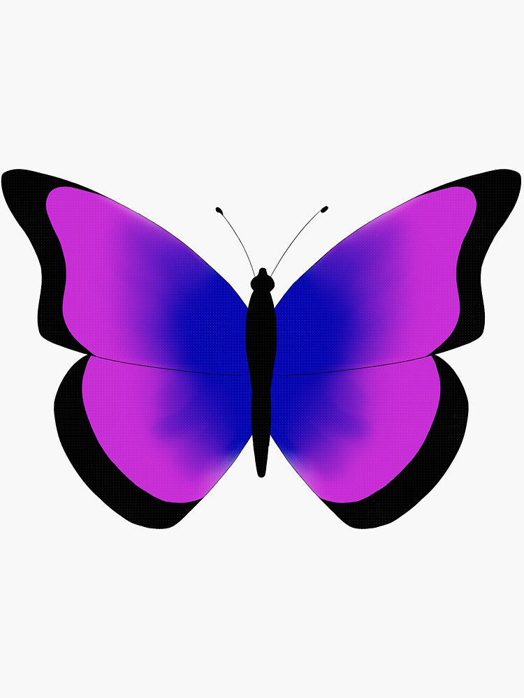 "blue and purple butterfly" Sticker by ViktoriaEvans Redbubble