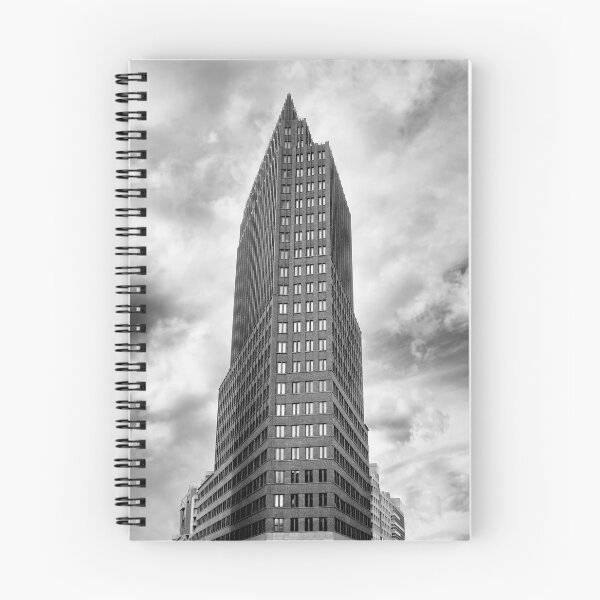 Item preview, Berlin Tower Potsdamer Platz Skyscraper Cityscape in Black and White designed and sold by Andreea Eva Herczegh.