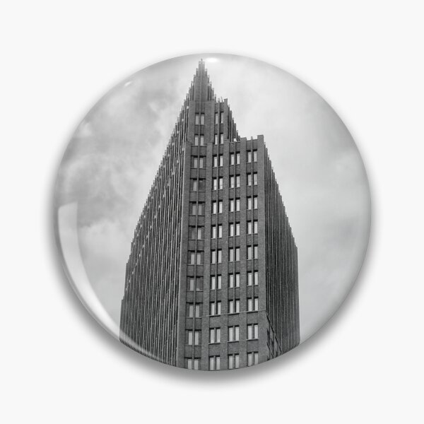 Item preview, Berlin Tower Potsdamer Platz Skyscraper Cityscape in Black and White designed and sold by Andreea Eva Herczegh.