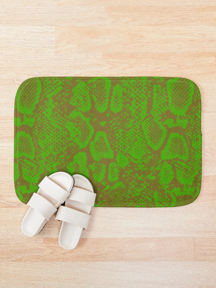 Thumbnail 1 of 6, Bath Mat, Python Skin designed and sold by DesignFantazia.