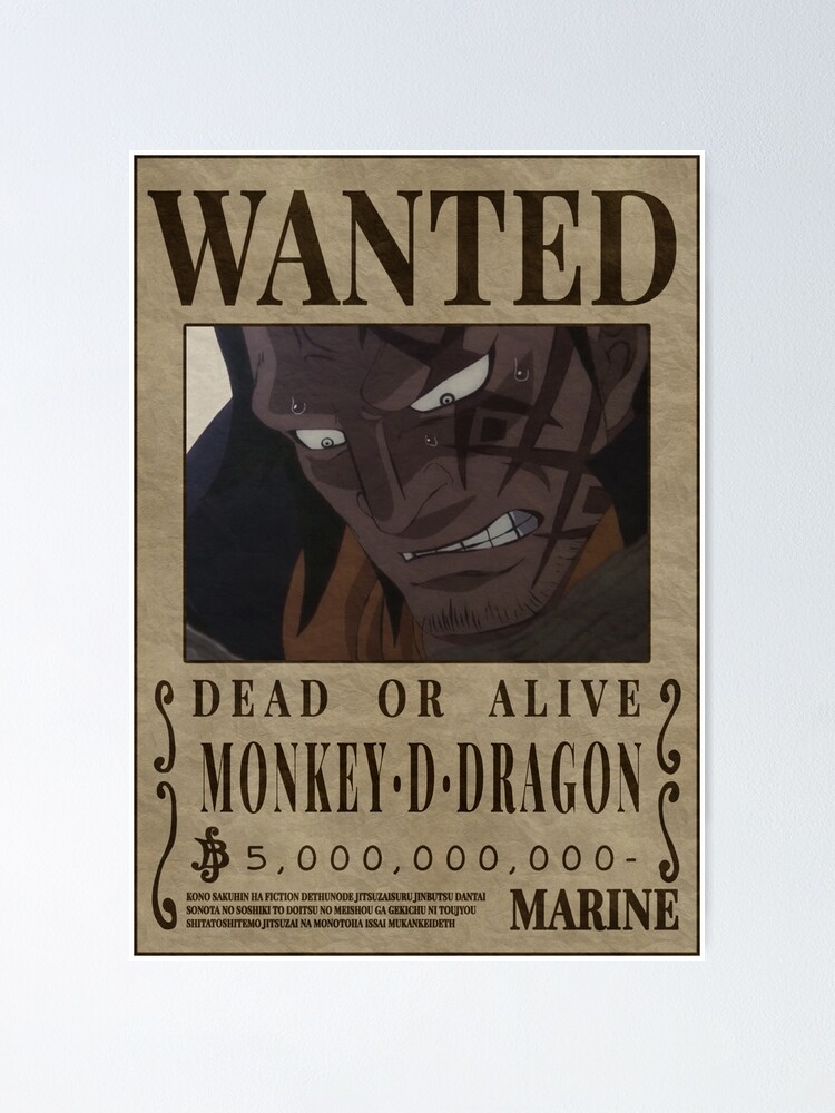 One Piece Wanted Revolutionary Dragon Poster By Patrika Redbubble