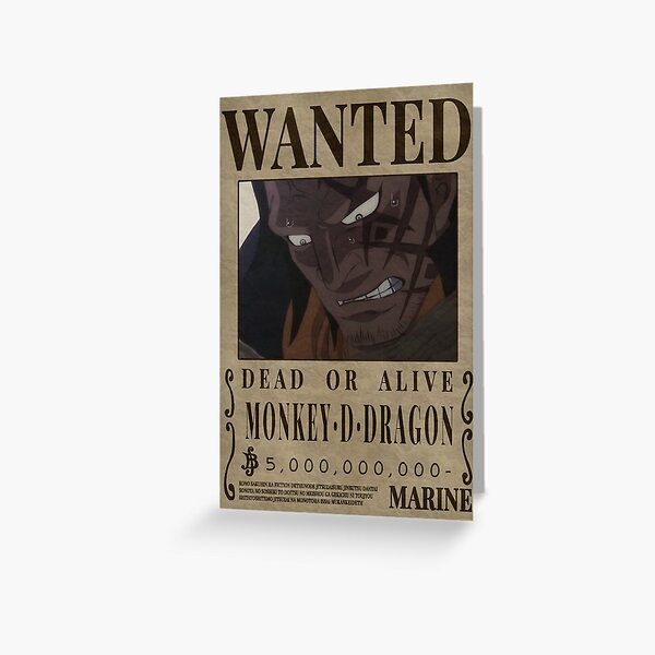 Carte De Vœux Affiche De Recompense Monkey D Luffy One Piece Wanted Poster Par Patrika Redbubble