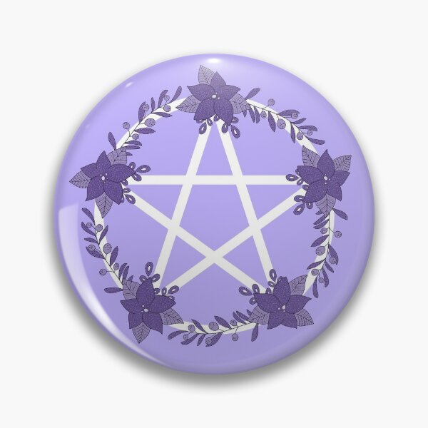 Artikelvorschau, Lila Blumen Pentacle Design Cheeky Witch® entworfen und verkauft von cheekywitch.