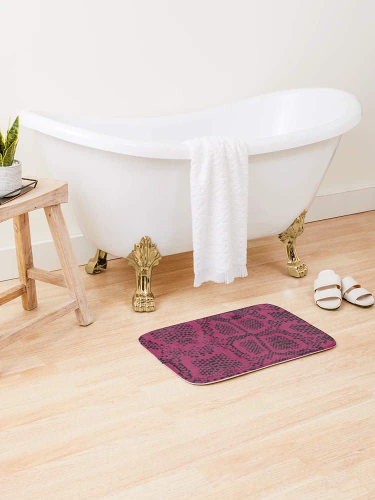 Thumbnail 2 of 6, Bath Mat, Python Skin designed and sold by DesignFantazia.