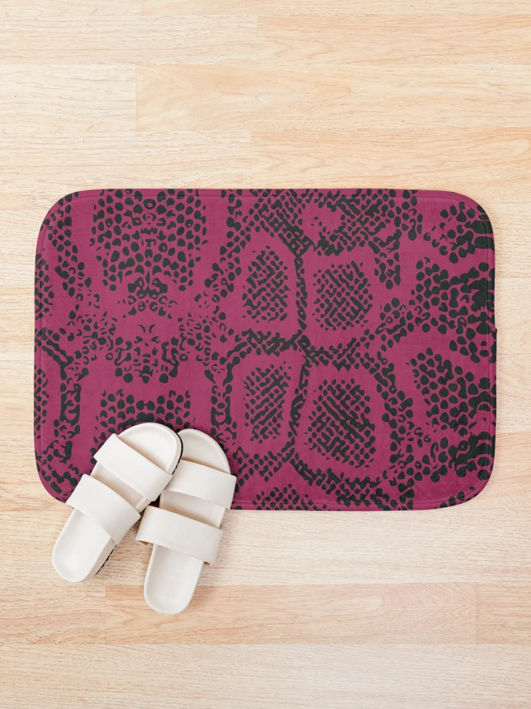Thumbnail 1 of 6, Bath Mat, Python Skin designed and sold by DesignFantazia.