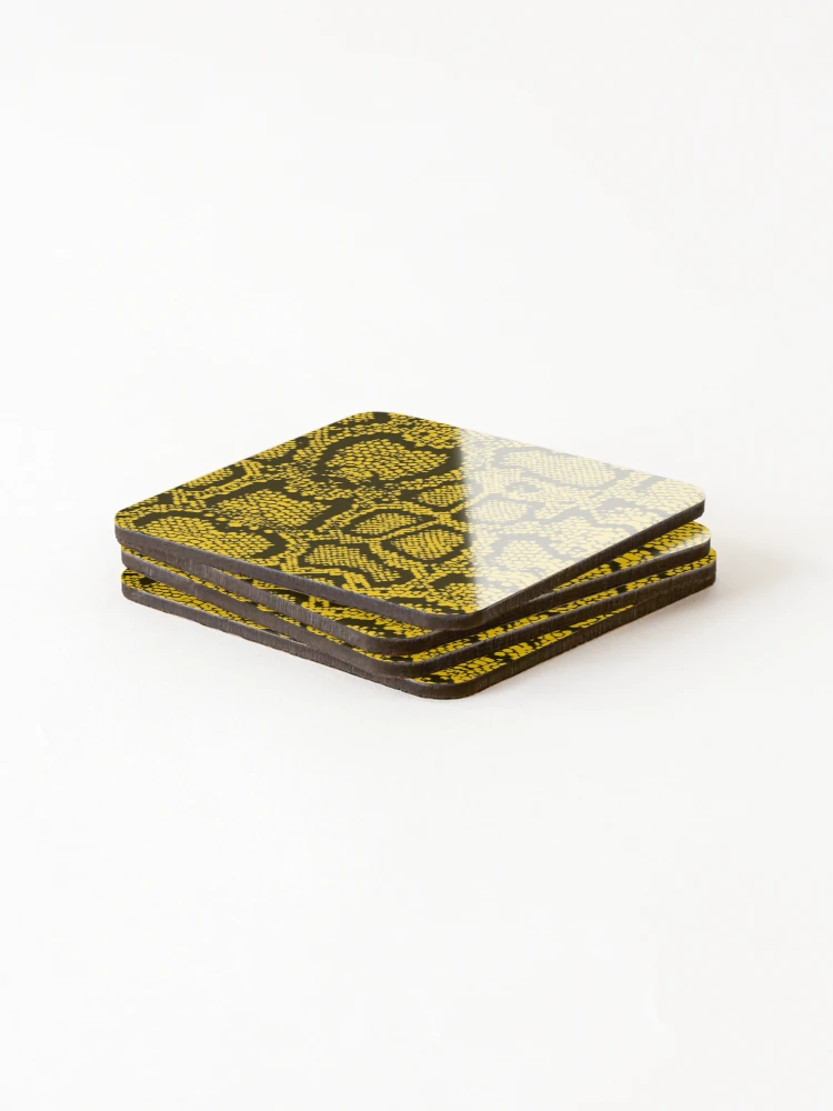 Thumbnail 4 of 5, Coasters (Set of 4), Python Skin designed and sold by DesignFantazia.