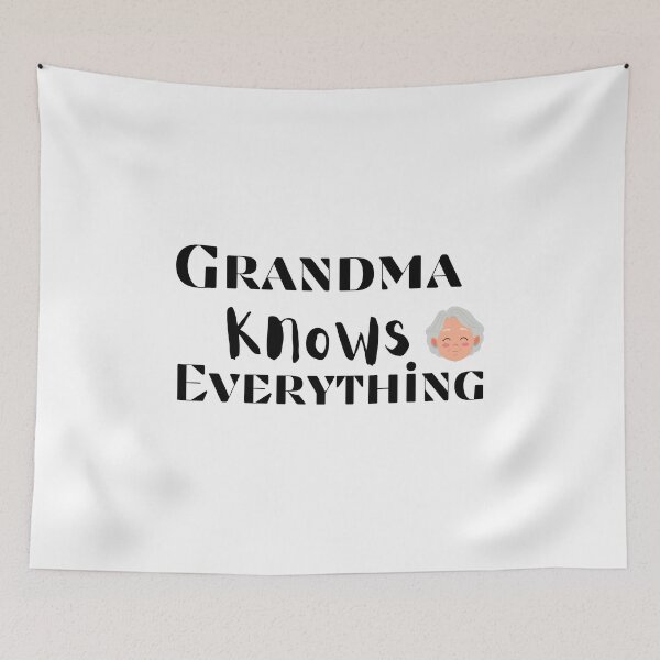 Item preview, Grandma knows everything. Black line designed and sold by Hab2.